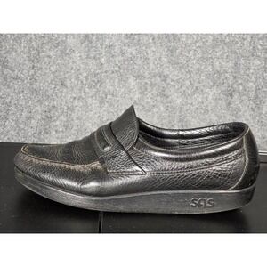 SAS Penny Loafers Tripad Mens 10.5 W Black Pebbled Leather Slip On Shoes Comfort